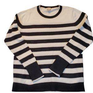 A New Day Black White Striped Longsleeve Sweater Size Large